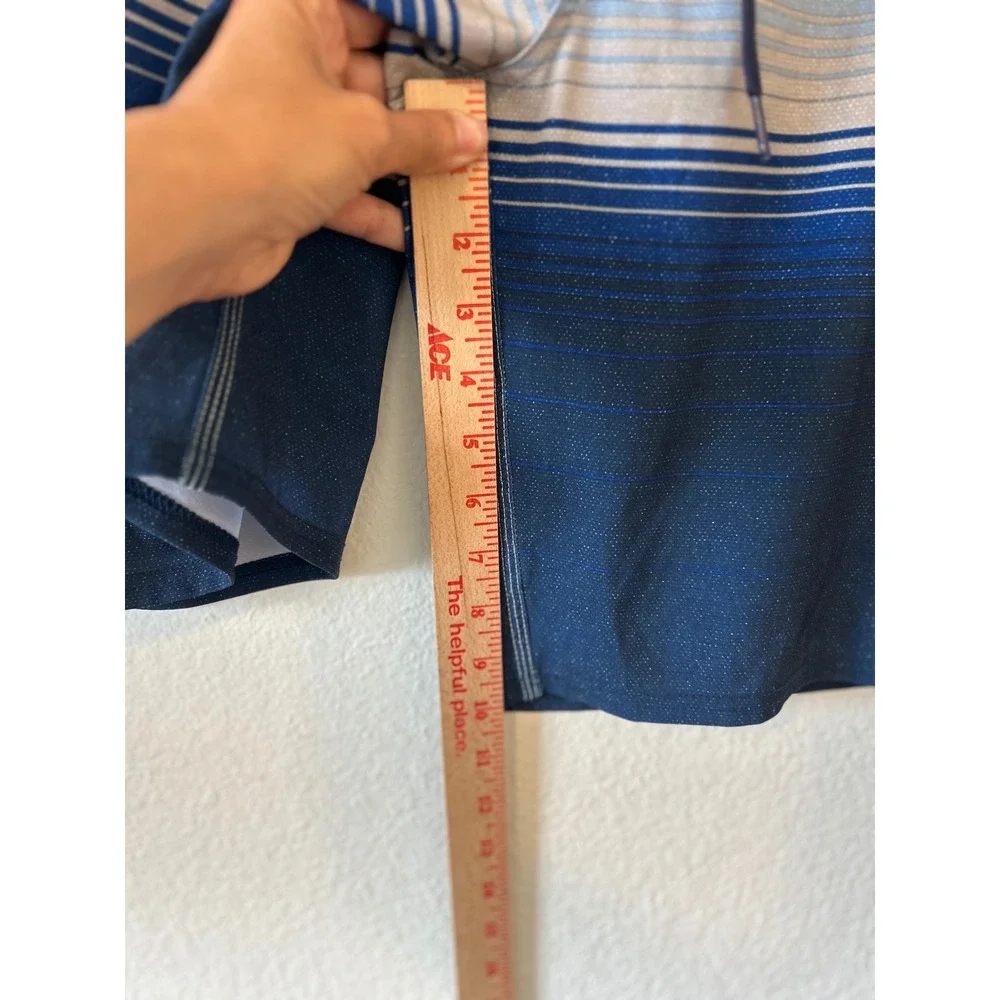 ONeill Surfer Blue Striped Board Shorts Swim Trunks Size 30‎ Gradient Surf